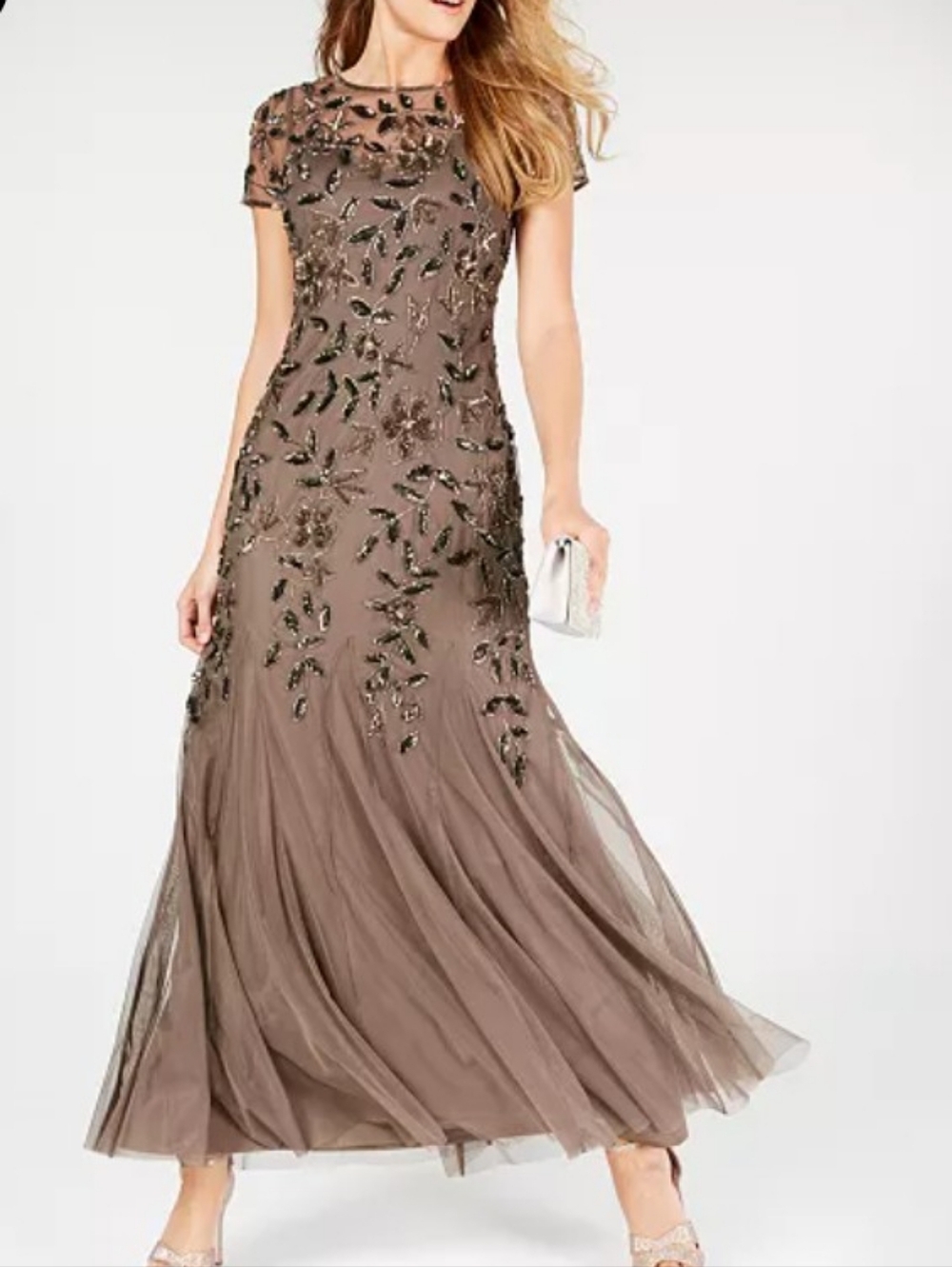Adrianna Papell Evening Gown - Elegant Maxi Dress *101#